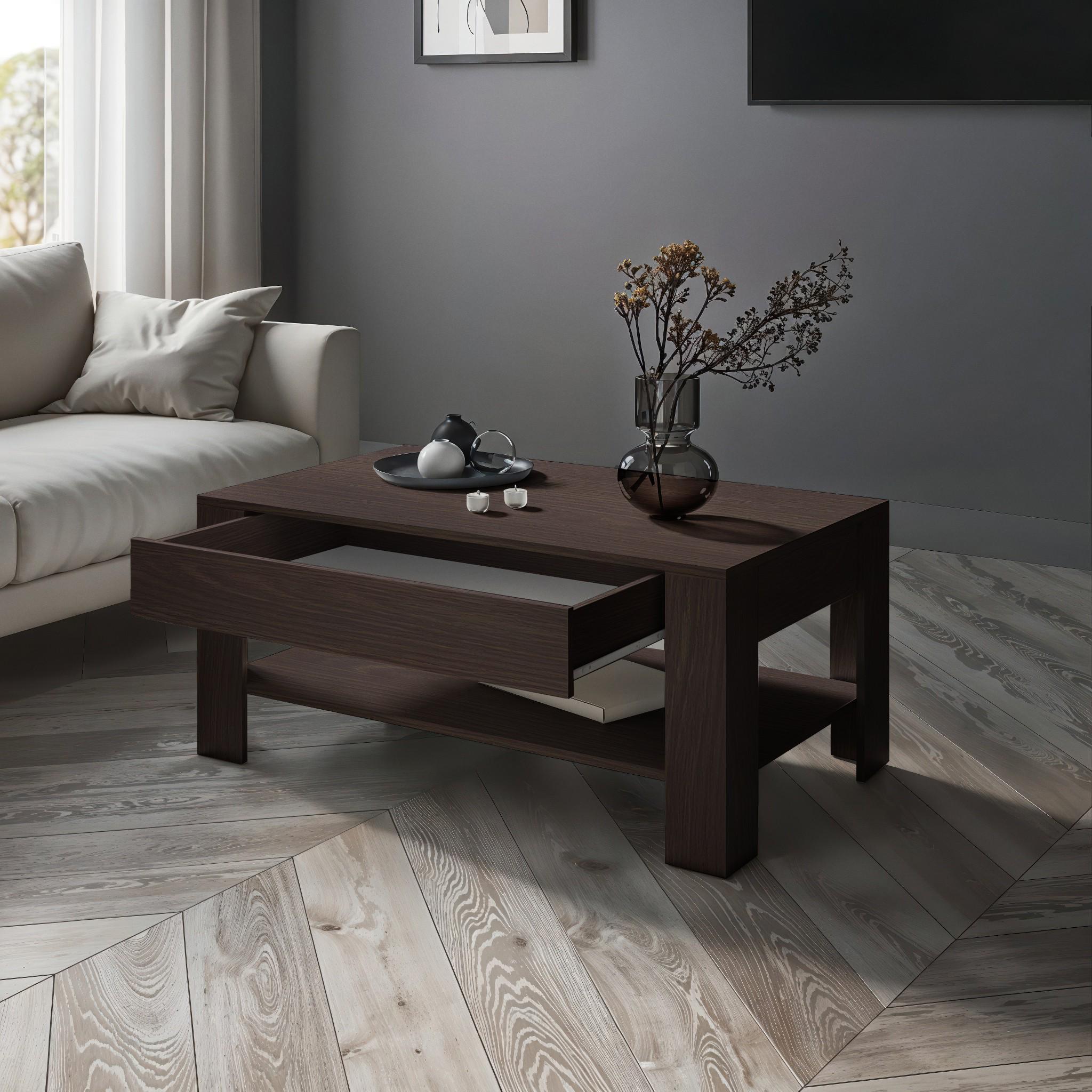 Журнальний стіл зі шухлядою S-5 1000х650х480 мм Венге Магія - фото 2 Журнальний стіл зі шухлядою S-5 1000х650х480 мм Венге Магія - фото 2