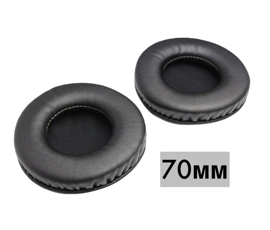 Амбушюри для навушників універсальні 70 мм Black (2718168064) - фото 2