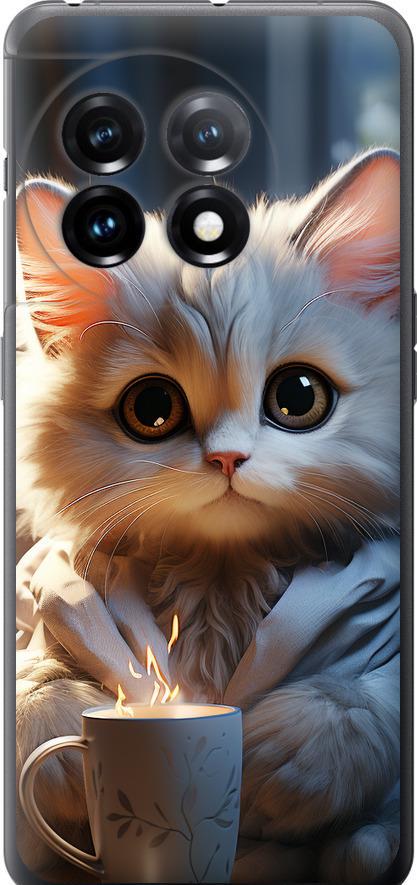 Чехол на OnePlus 11 White cat (5646u-2940-42517)