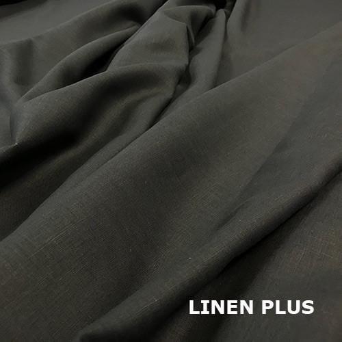 Ткань рубашечно-платьевая LINEN PLUS льняная 143 см 948/147 Черный - фото 3