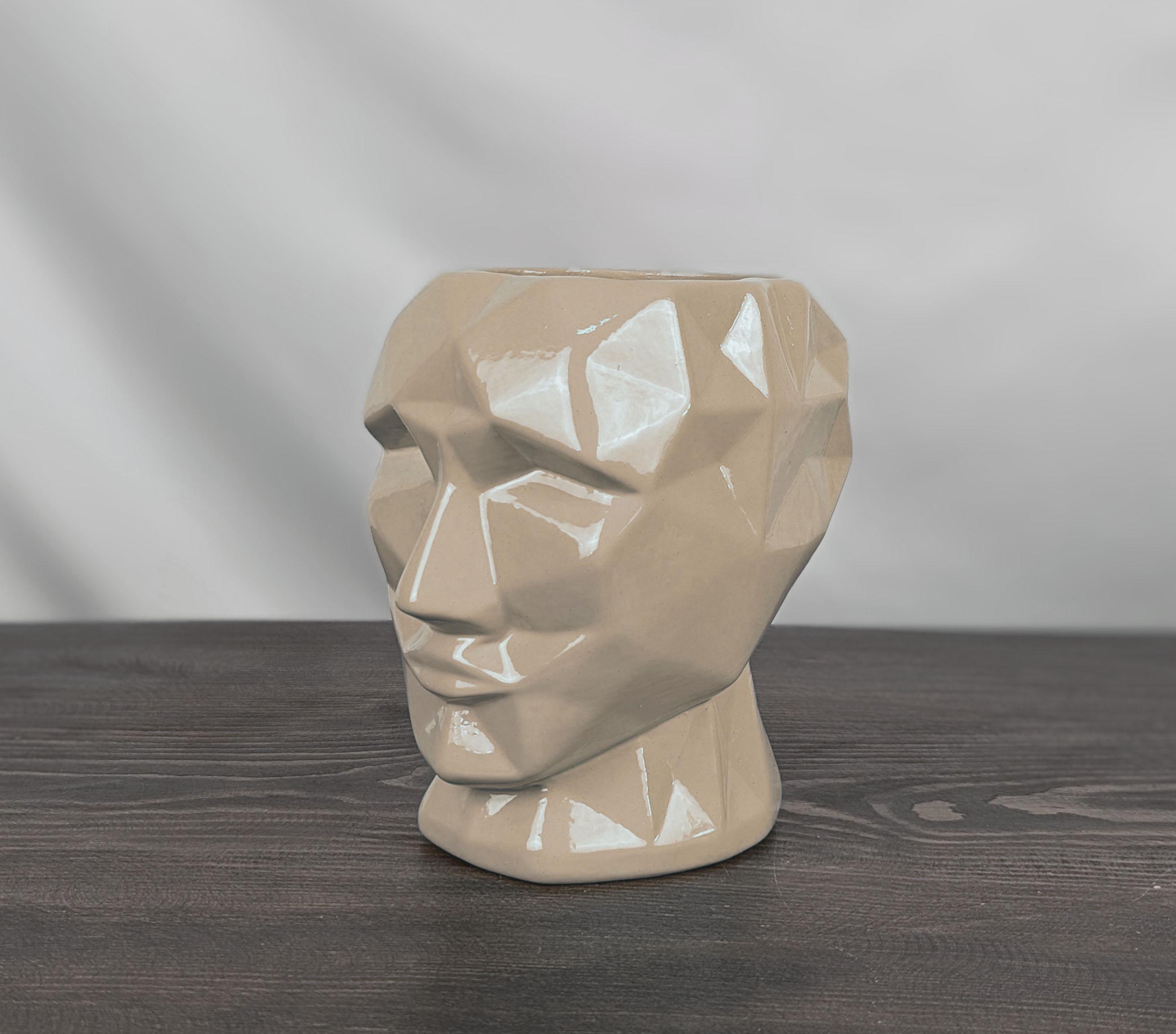 Ваза Nana Ceramics Кай глянец 30 см Бежевый