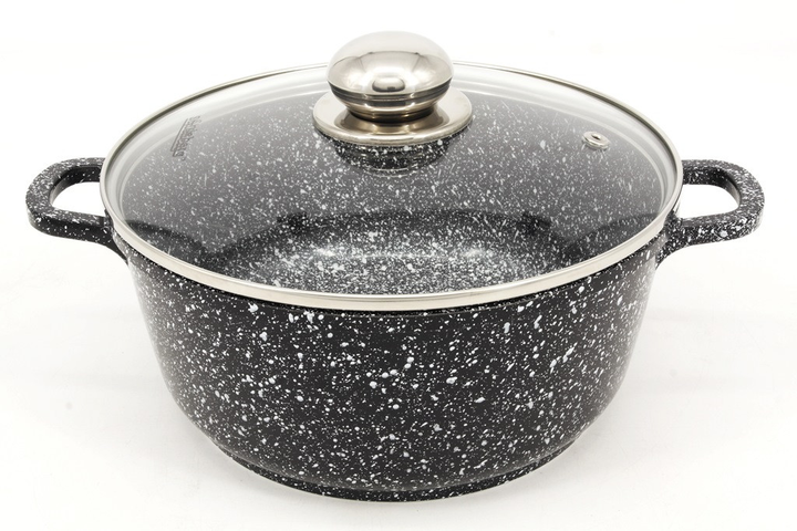 Котел A-PLUS 3018 ST 1,4 л 16 см литой алюминий/гранитное антипригарное покрытие стеклянная крышка (ML-05257) - фото 1 Котел A-PLUS 3018 ST 1,4 л 16 см литой алюминий/гранитное антипригарное покрытие стеклянная крышка (ML-05257) - фото 1