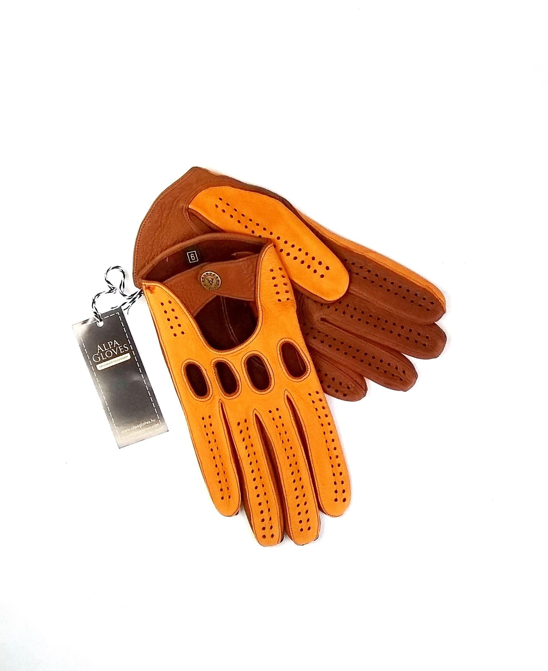 Перчатки мужские Alpa Gloves 797-18 автомобильные натуральная кожа р. 8 Коричневый (28606027)