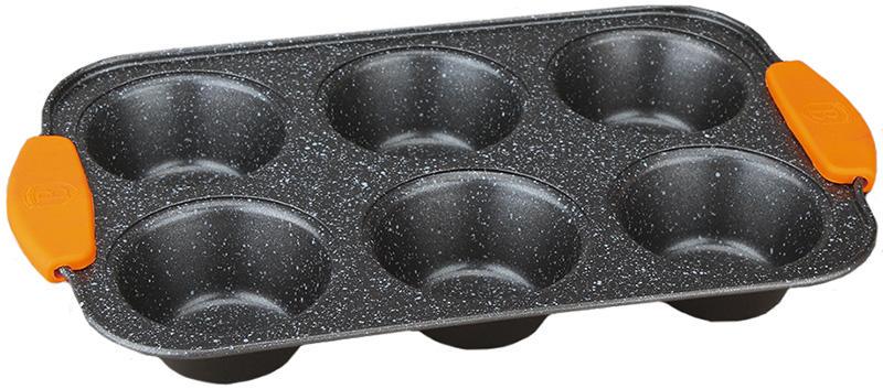 Форма для випічки маффінів Berlinger Haus Granit Diamond мармурове антипригарне покриття 28,5х17,7х3 см (BH-1137)