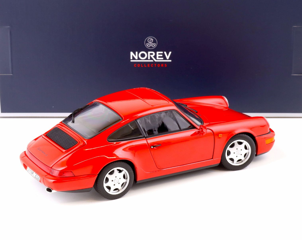 Модель автомобіля Norev 1:18 Porsche 911 964 Carrera 2 Coupe Red (187320) - фото 4