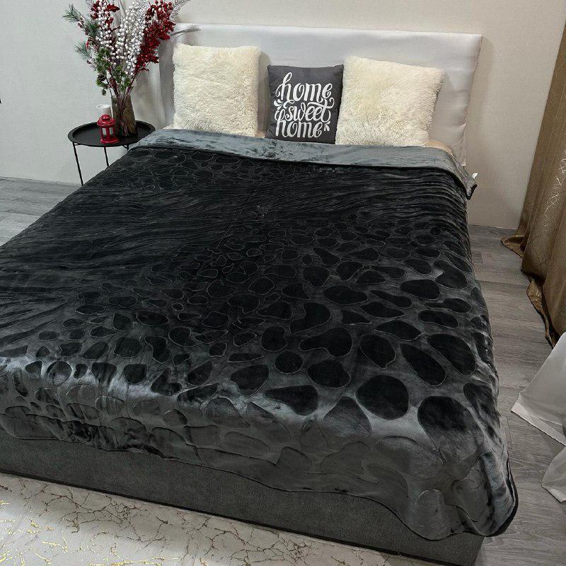 Покривало на ліжко акрилове 200x230 см Графітовий (28857520) - фото 2 Покривало на ліжко акрилове 200x230 см Графітовий (28857520) - фото 2