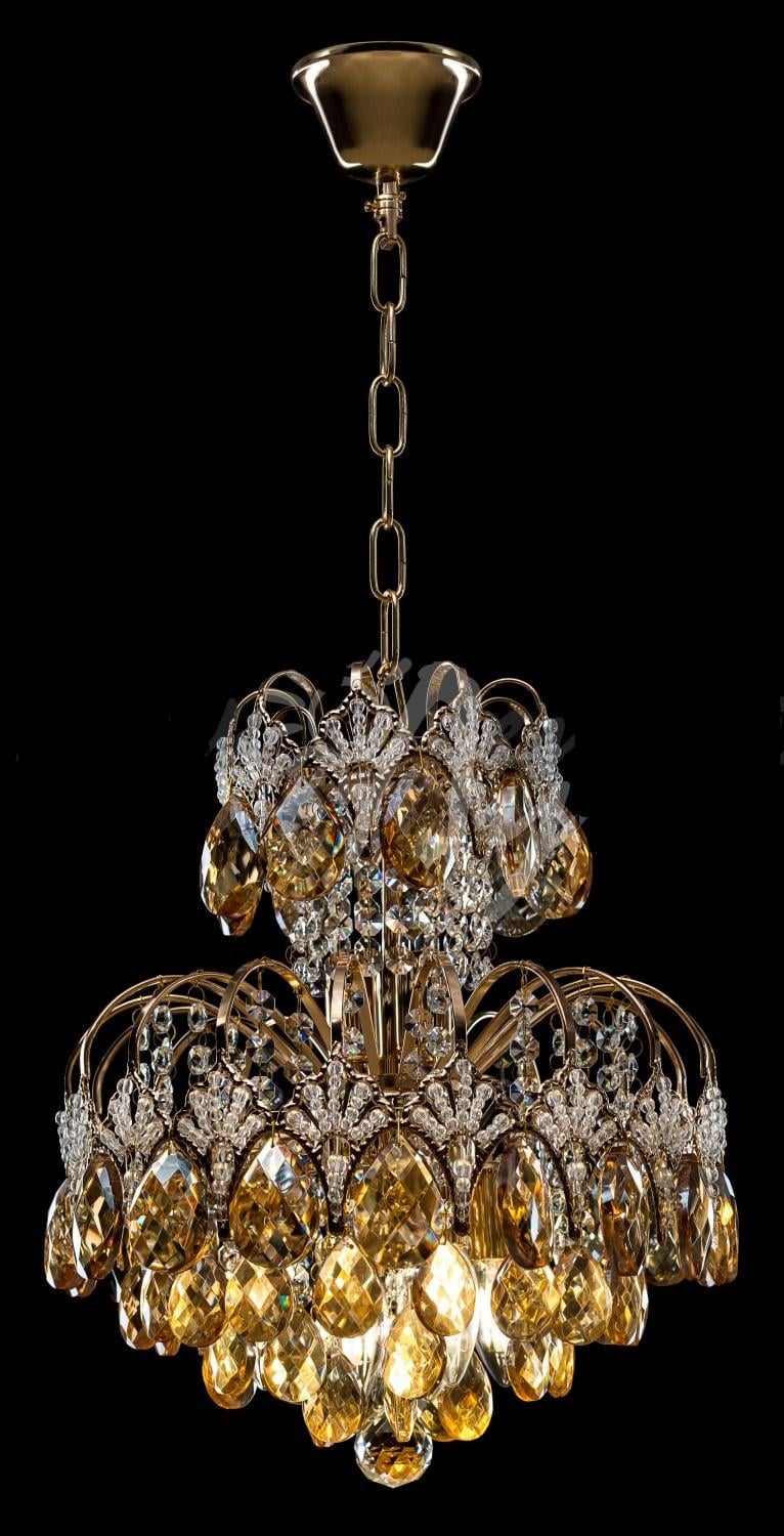 Хрустальная люстра L6253/360/7 Золото/Белый/Бежевый (AN000478)