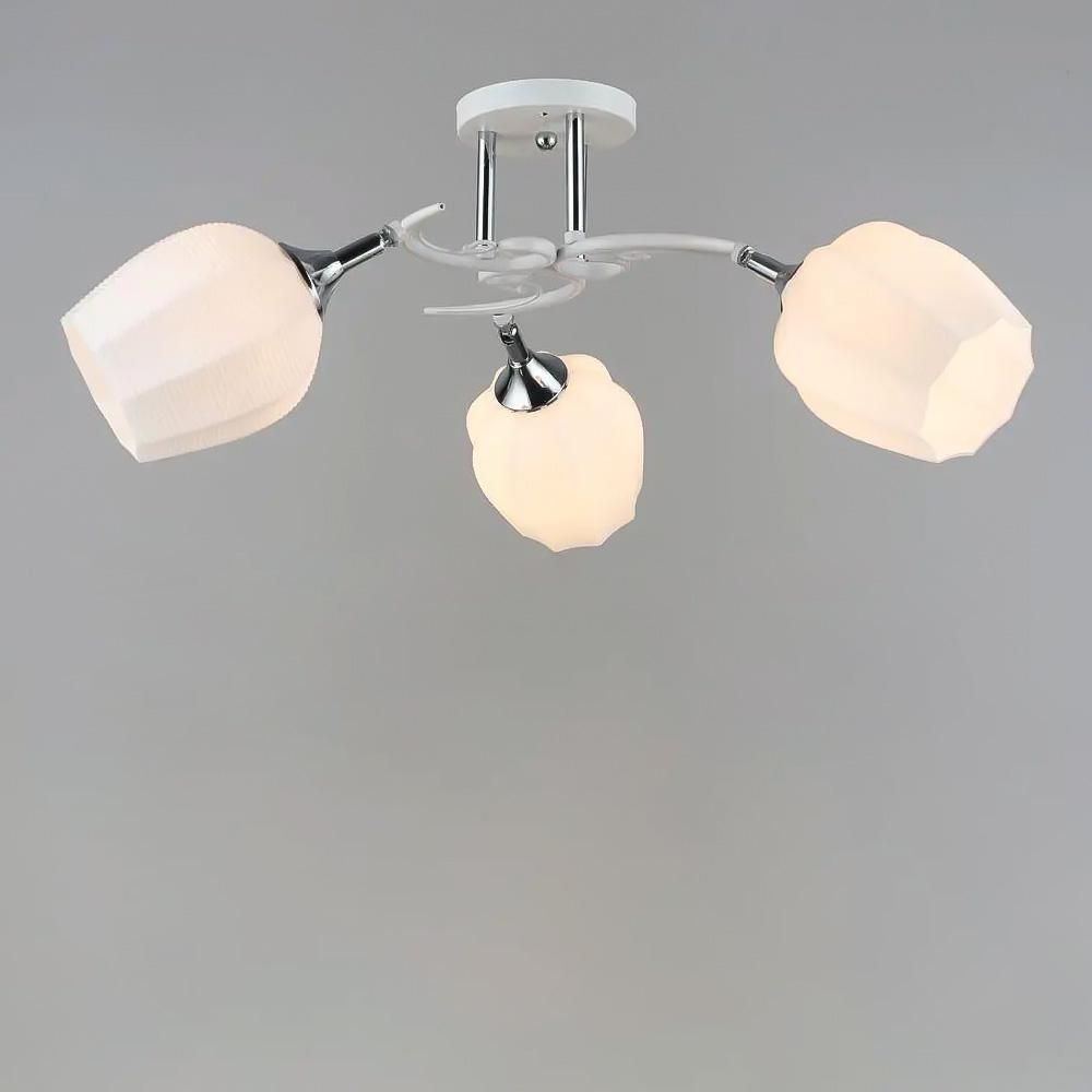 Люстра потолочная Light House SR-19200/3 WT/CH E27 640х250 мм Белый/Хром