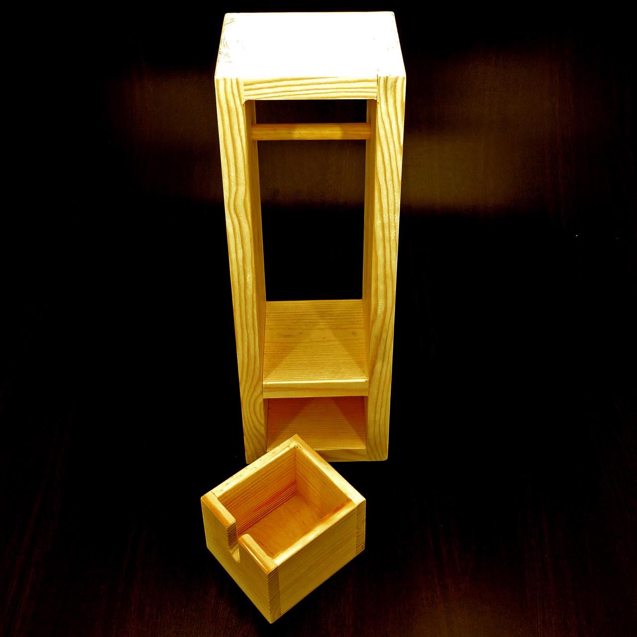 Держатель для туалетной бумаги из дерева Гидроген Карри (ДТБ-002603) - фото 3