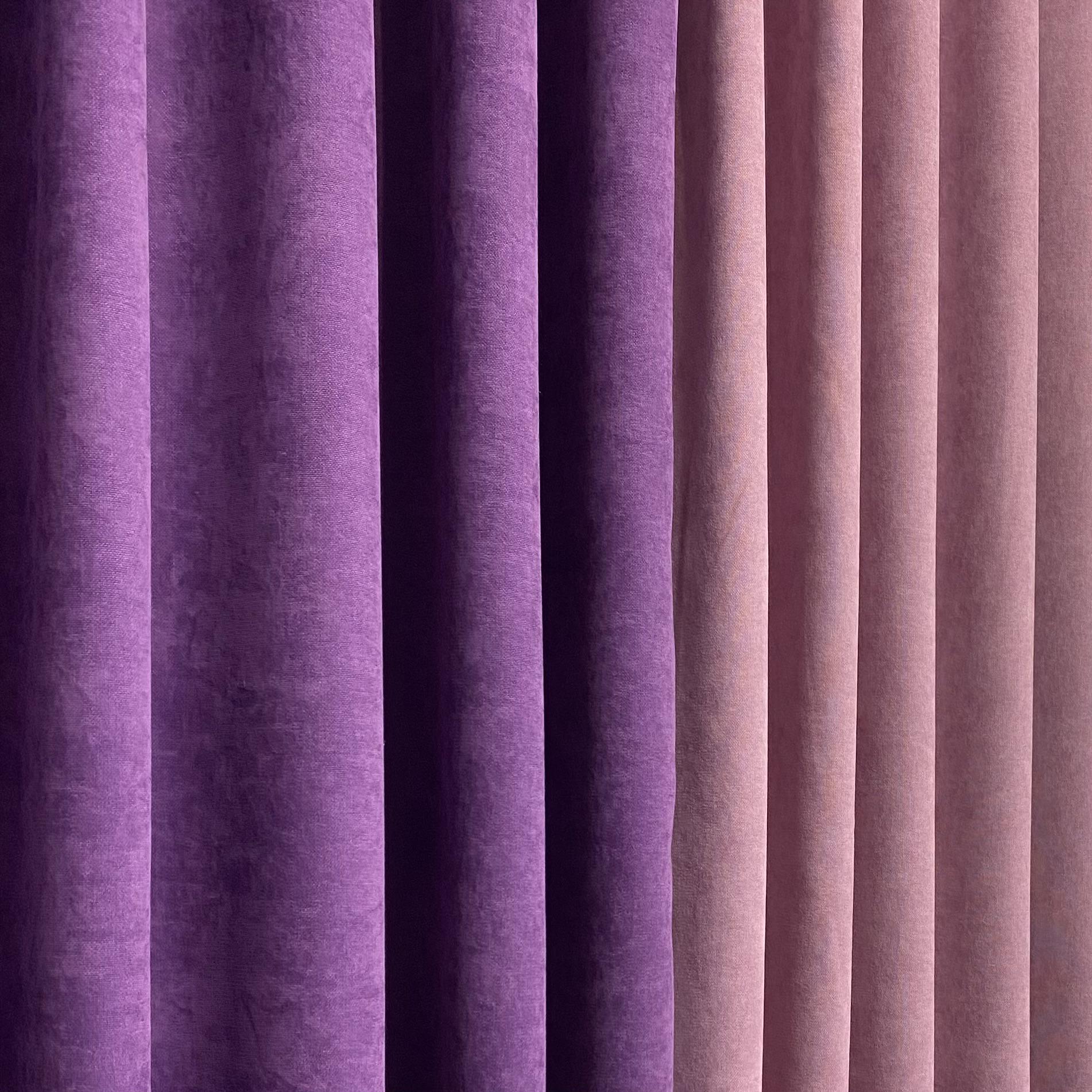 Штори мікровелюр TG Home Дует №450 1,50х2,70 м Фіолетово-рожевий (450-98/110) - фото 3