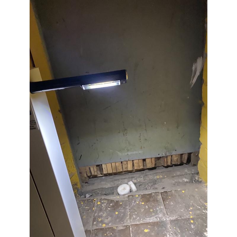 Ручной светодиодный фонарь на батарейках 6W магнитным держателем - фото 2