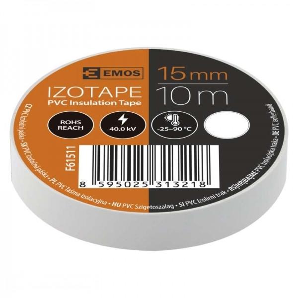 Изолента Emos PVC 15/10 WHITE