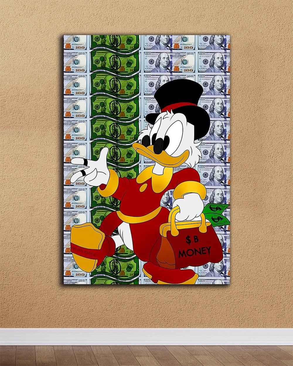 Картина в офис Скрудж Макдак Стена долларов 40х60 см (MIX-061)