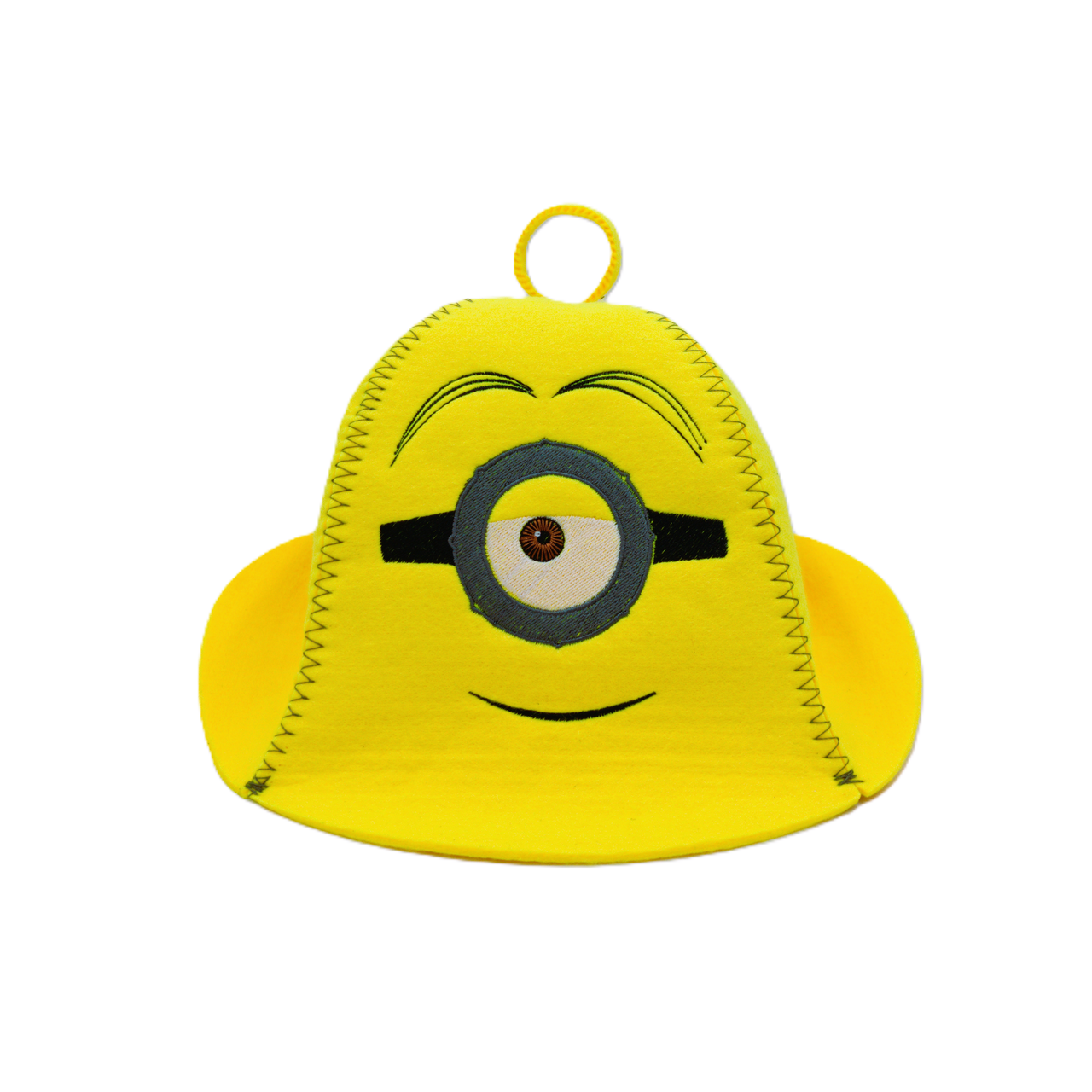 Шапка для лазні Luxyart Посіпака штучне хутро Жовтий (XL-469)