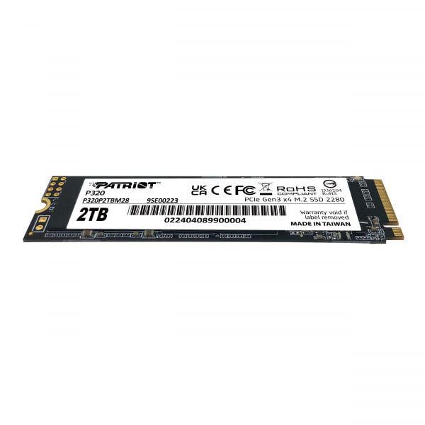 SSD-накопичувач Patriot P320 2TB M.2 2280 PCIe 3.0 x4 NVMe TLC (P320P2TBM28) - фото 2 SSD-накопичувач Patriot P320 2TB M.2 2280 PCIe 3.0 x4 NVMe TLC (P320P2TBM28) - фото 2