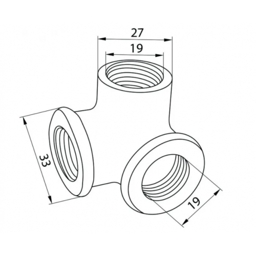 З'єднання для труби кутове Sigma d 19 мм Чорний (714273) - фото 2