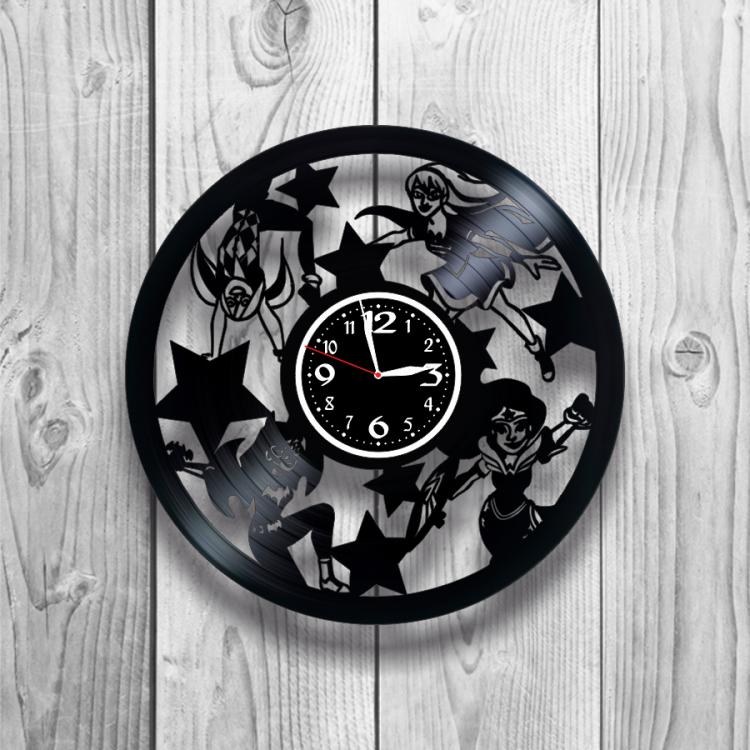 Годинник настінний Ельфи 0057 з вінилової платівки