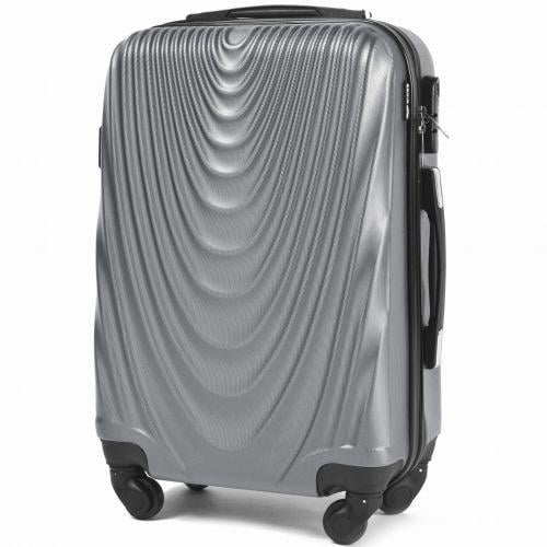 Чемодан пластиковый Wings 304 маленький Серебряный - фото 1 Чемодан пластиковый Wings 304 маленький Серебряный - фото 1