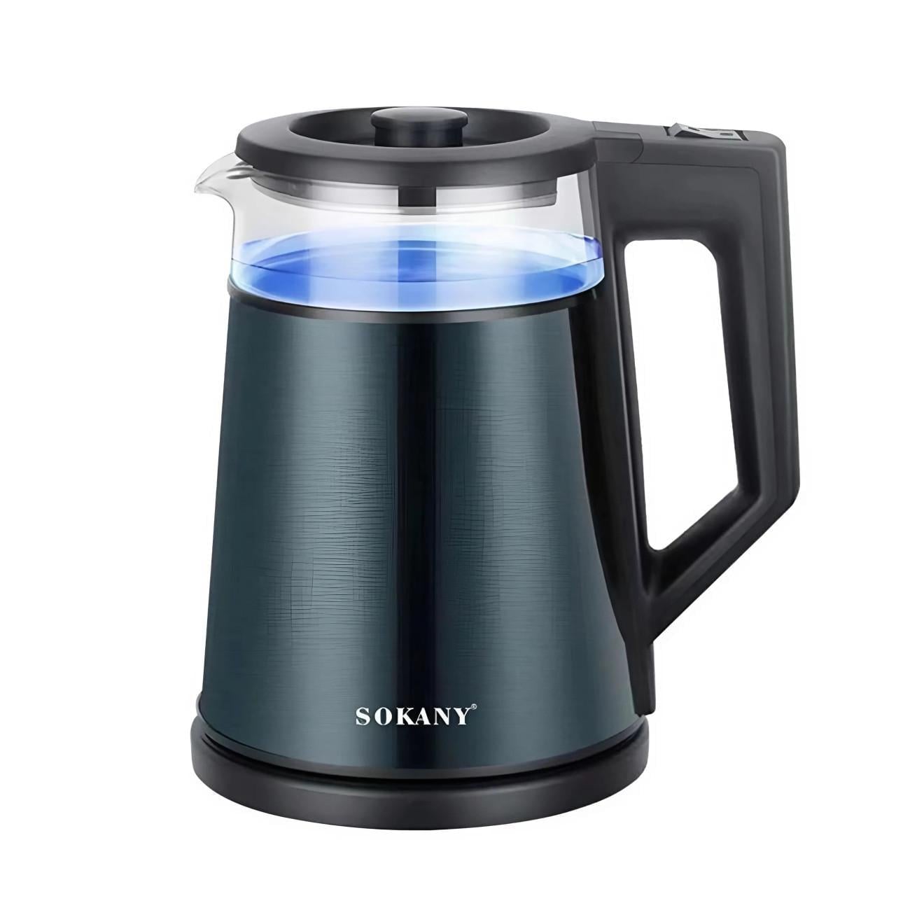 Электрочайник Sokany SK-SH-1076 с подсветкой 1,7 л 2000 Вт. Зеленый металлик (30106851) Электрочайник Sokany SK-SH-1076 с подсветкой 1,7 л 2000 Вт. Зеленый металлик (30106851)