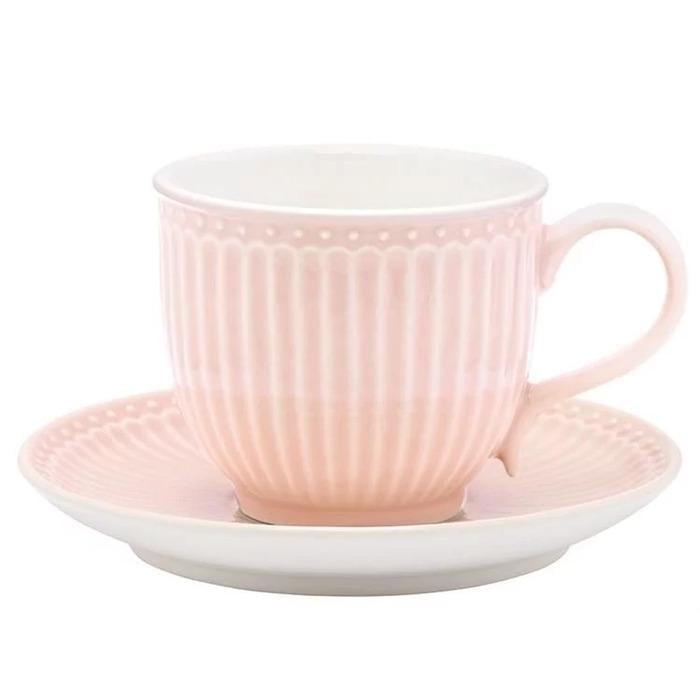 Чашка GreenGate Alice Кофейная пара 8,5 см Светло-розовая (2586825)