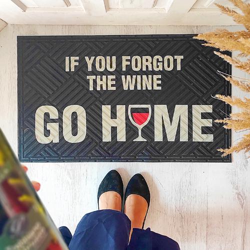 Коврик придверный с принтом If you forgot the wine go home 45x75 см (KOV_20S015)