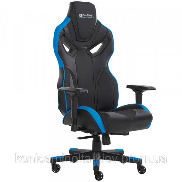 Кресло игровое Sandberg Voodoo Gaming Chair 4 клас 150 кг Black/Blue (640-82) - фото 1