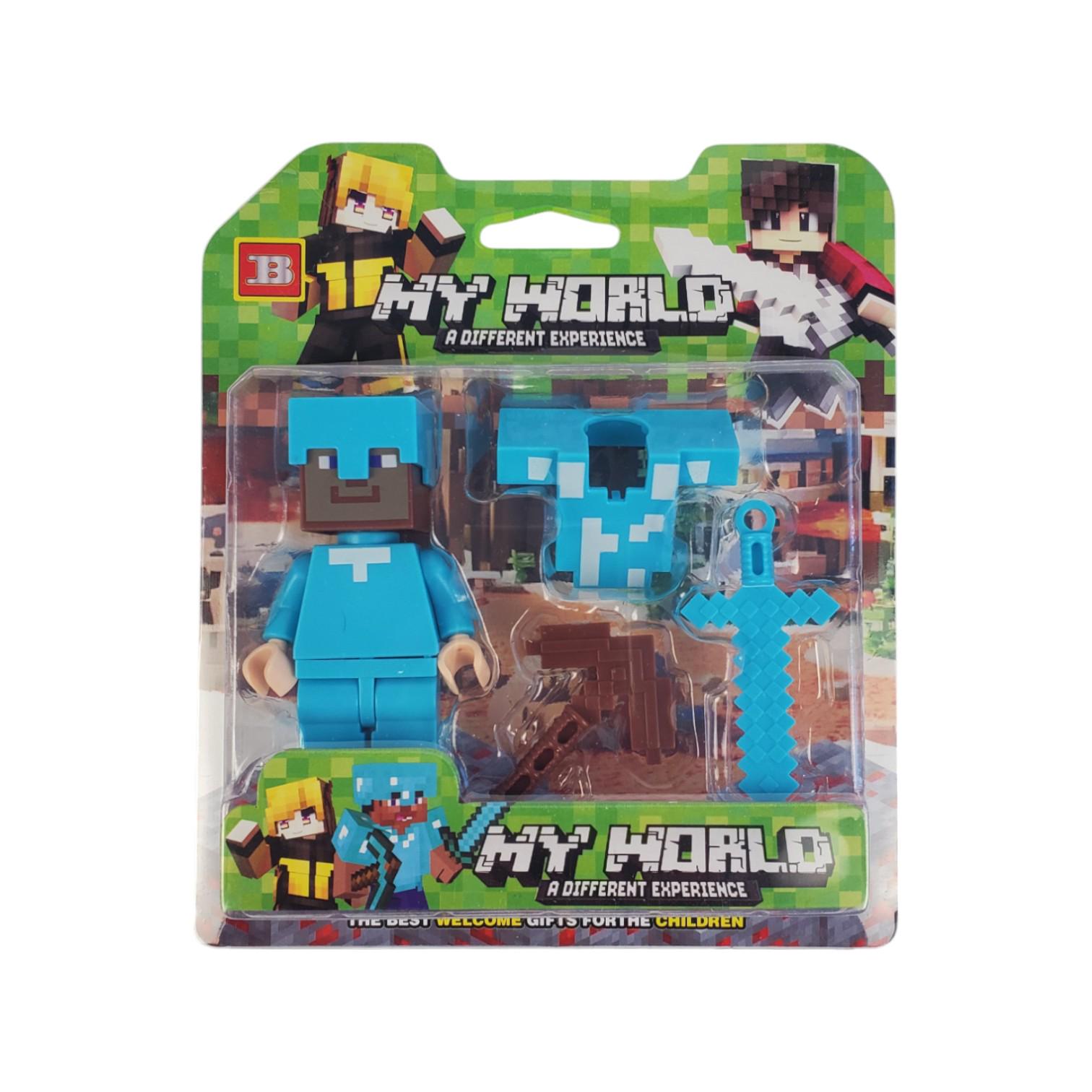 Фігурка Minecraft Стів в діамантовій броні 8 см (WK202408) Фігурка Minecraft Стів в діамантовій броні 8 см (WK202408)