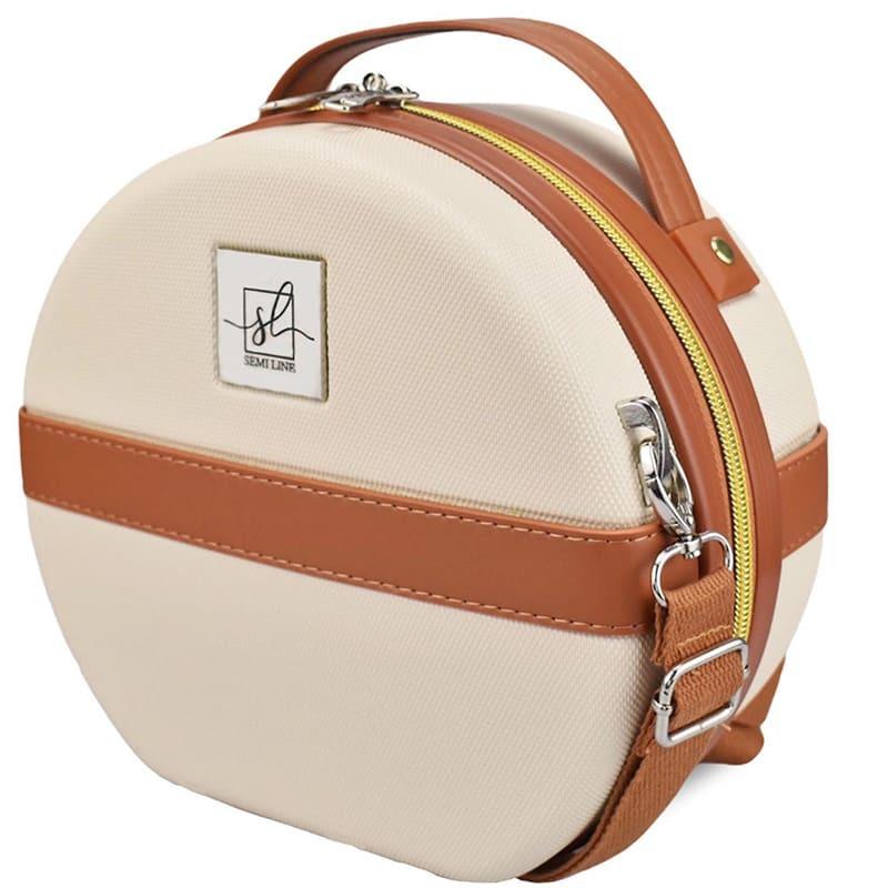 Бьюти-кейс SEMI LINE 5 л Ecru/Brown (DAS302665) - фото 1 Бьюти-кейс SEMI LINE 5 л Ecru/Brown (DAS302665) - фото 1