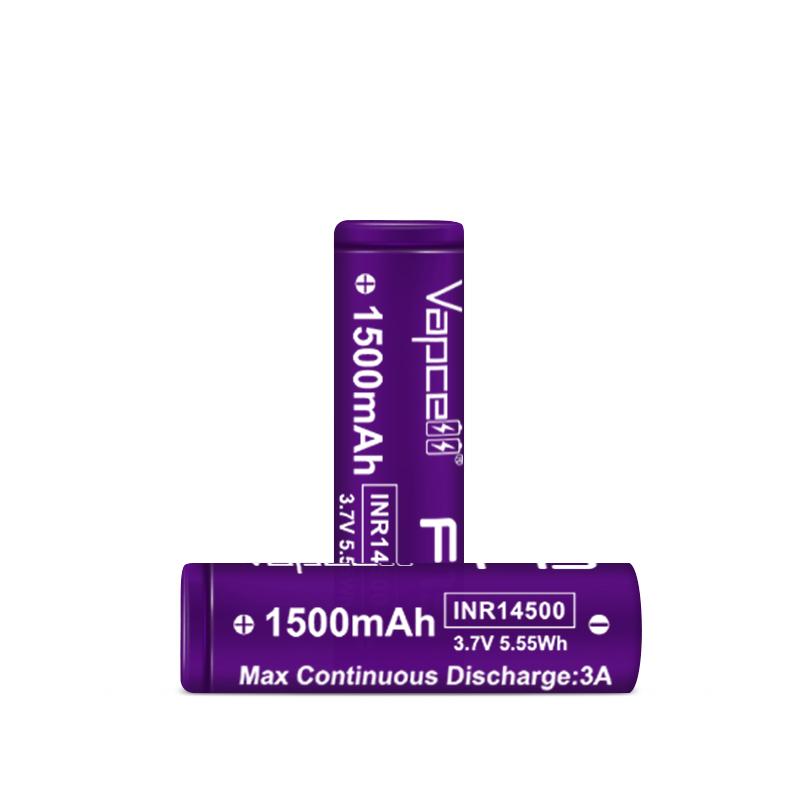 Акумулятор VapCell 14500/AA Li-Ion INR14500 F15 1500 mAh 3A 4,2/3,6/2,5V Purple (25993919) - фото 3 Акумулятор VapCell 14500/AA Li-Ion INR14500 F15 1500 mAh 3A 4,2/3,6/2,5V Purple (25993919) - фото 3