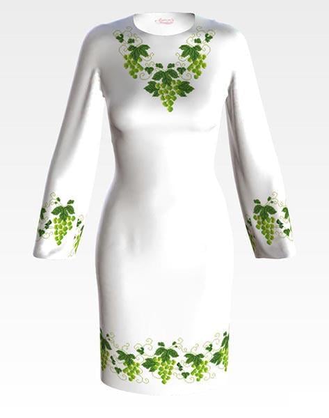 Заготовка для жіночого плаття Виноград для вишивки бісером і нитками домоткане полотно Лляний білий (ПЛ193дМ) Заготовка для жіночого плаття Виноград для вишивки бісером і нитками домоткане полотно Лляний білий (ПЛ193дМ)