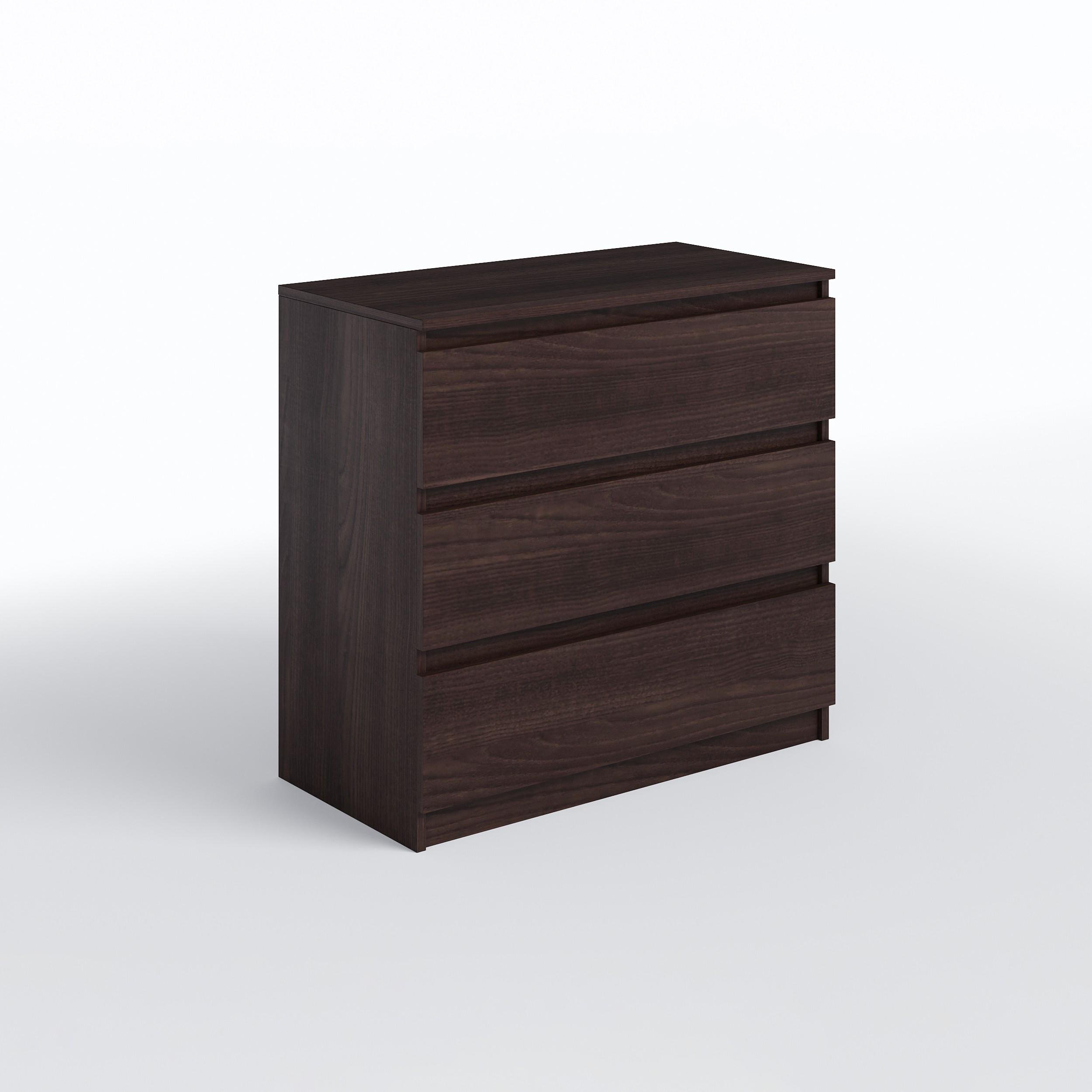 Комод на 3 ящика без ручек FT-214 800х400х755 мм Венге магия - фото 4