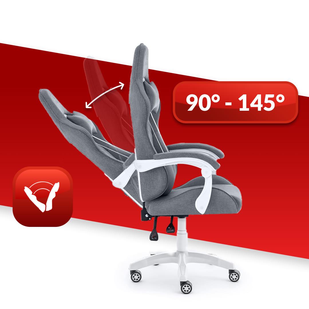 Кресло компьютерное Hell's Rainbow тканевое Gray (5904204981651) - фото 4