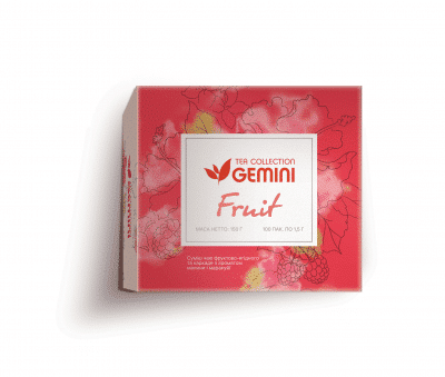 Фруктовий чай Gemini Fruit в пакетиках без конверту 100 шт. (298)