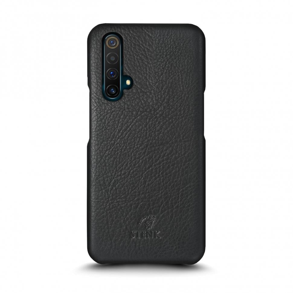 Кожаная накладка Stenk Cover для Realme X3 Черный (69401)