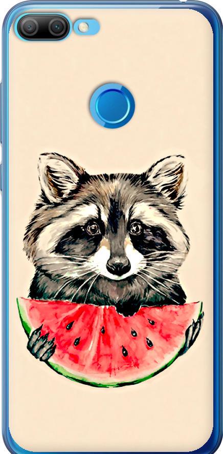 Чехол на Huawei Honor 9i Енотик с арбузом (4605u-1853-42517)