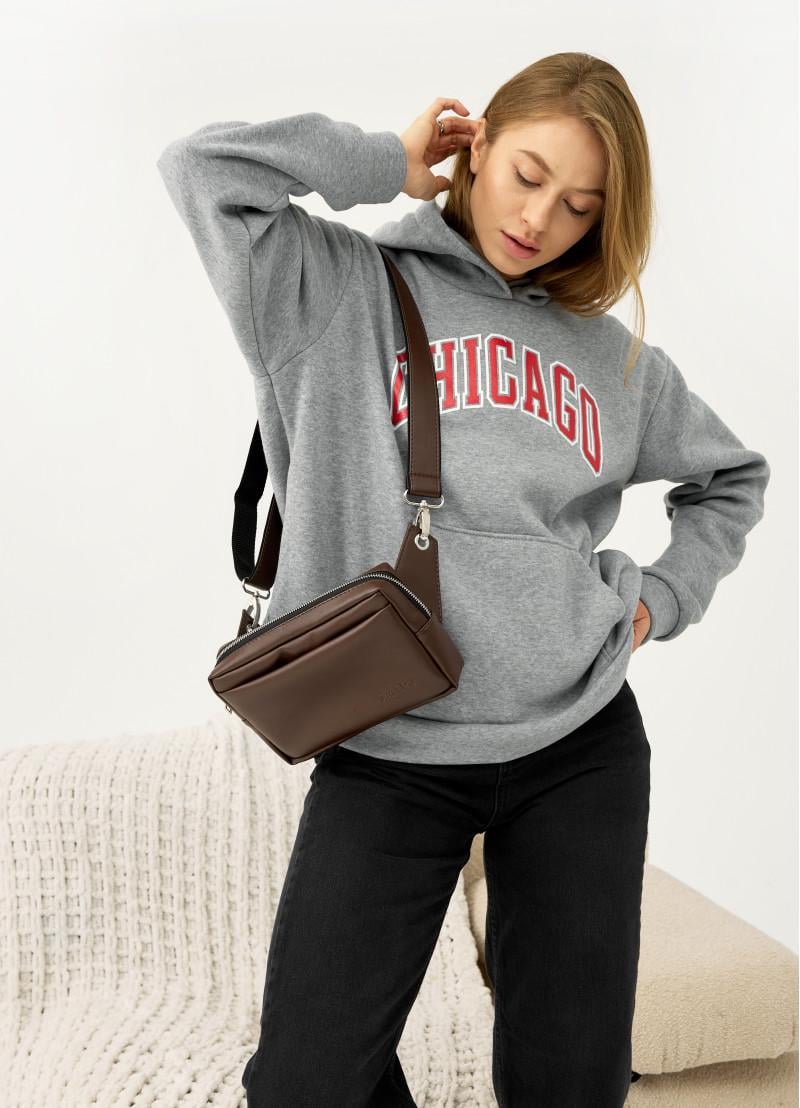 Поясная сумка бананка бананка Sambag HARVI 24x16x6 см Шоколадный (88213020)