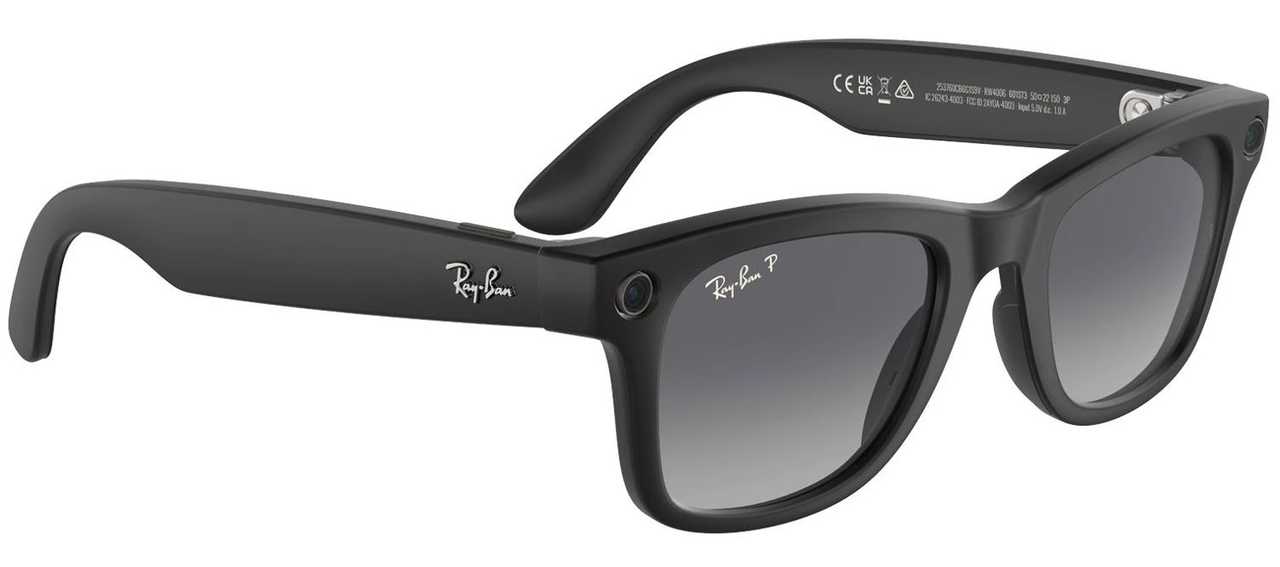 Смарт-очки Ray-Ban Meta Wayfarer Matte Black Frame Graphite Lenses RW4006 601ST3 50-22 - фото 2