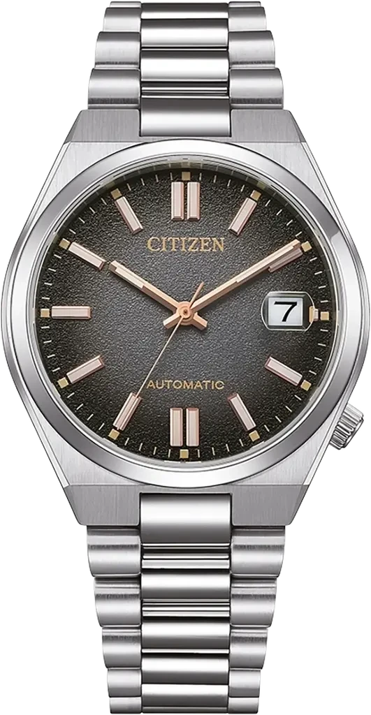 Наручные часы мужские Citizen NJ0200-50E Tsuyosa Collection механические с сапфировым стеклом/стальным корпусом и черным циферблатом