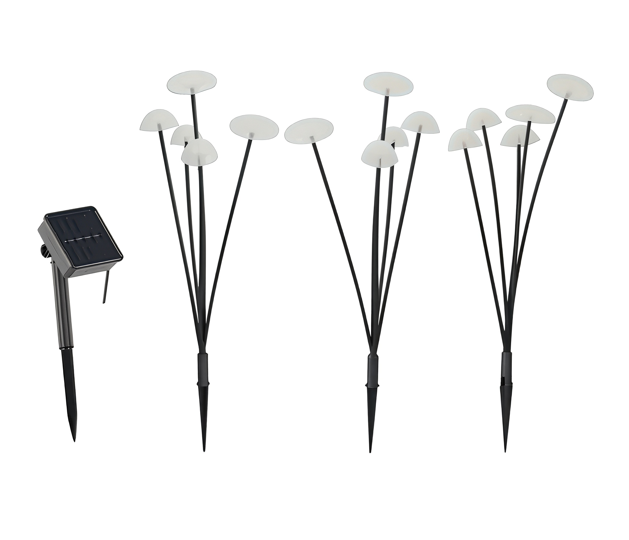 Світильники садові GardenLine SOL6100 Грибочки на сонячній батареї 43 см 15 LED