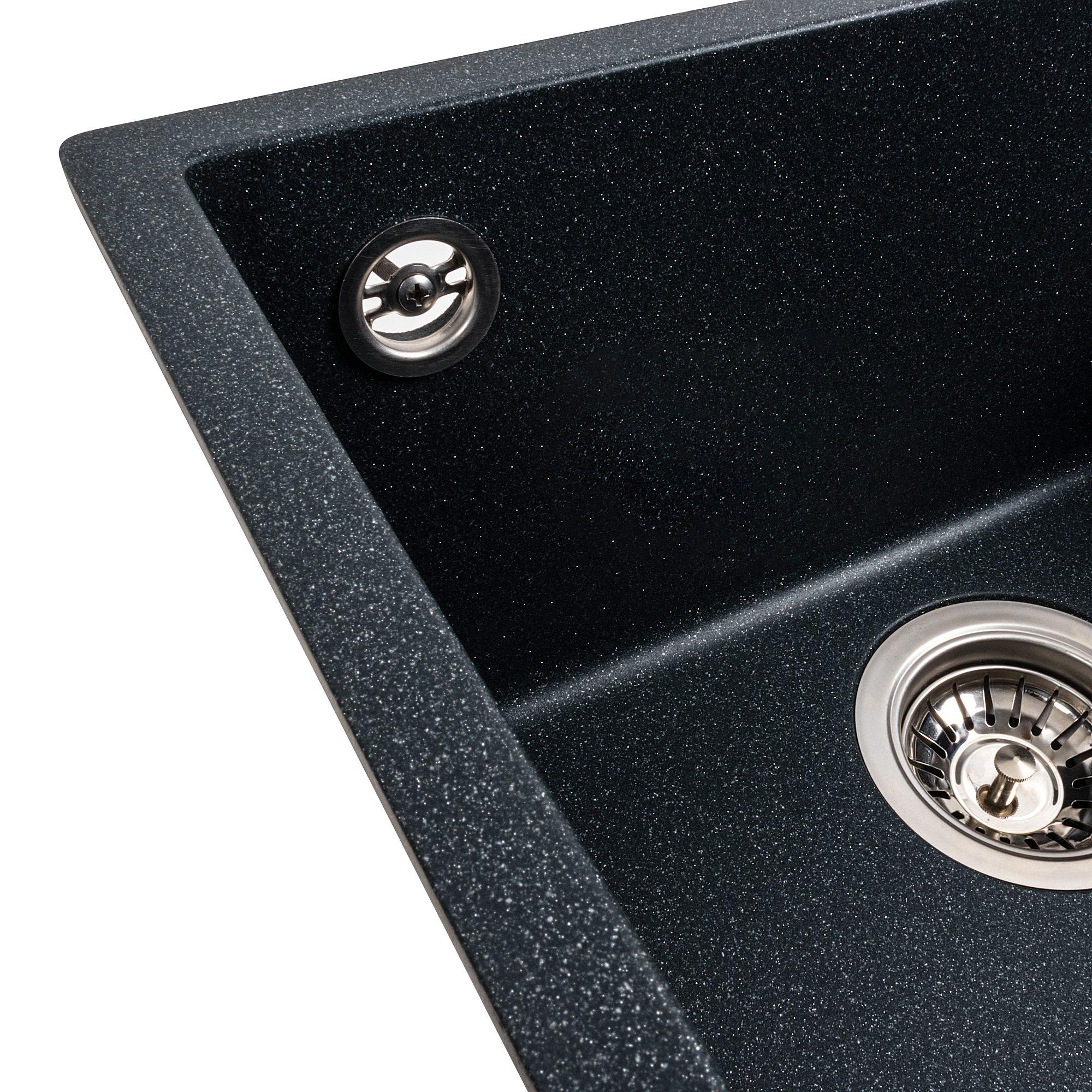 Мойка для кухни гранитная Platinum 4040 RUBA матовая Антрацитовый - фото 4 Мойка для кухни гранитная Platinum 4040 RUBA матовая Антрацитовый - фото 4