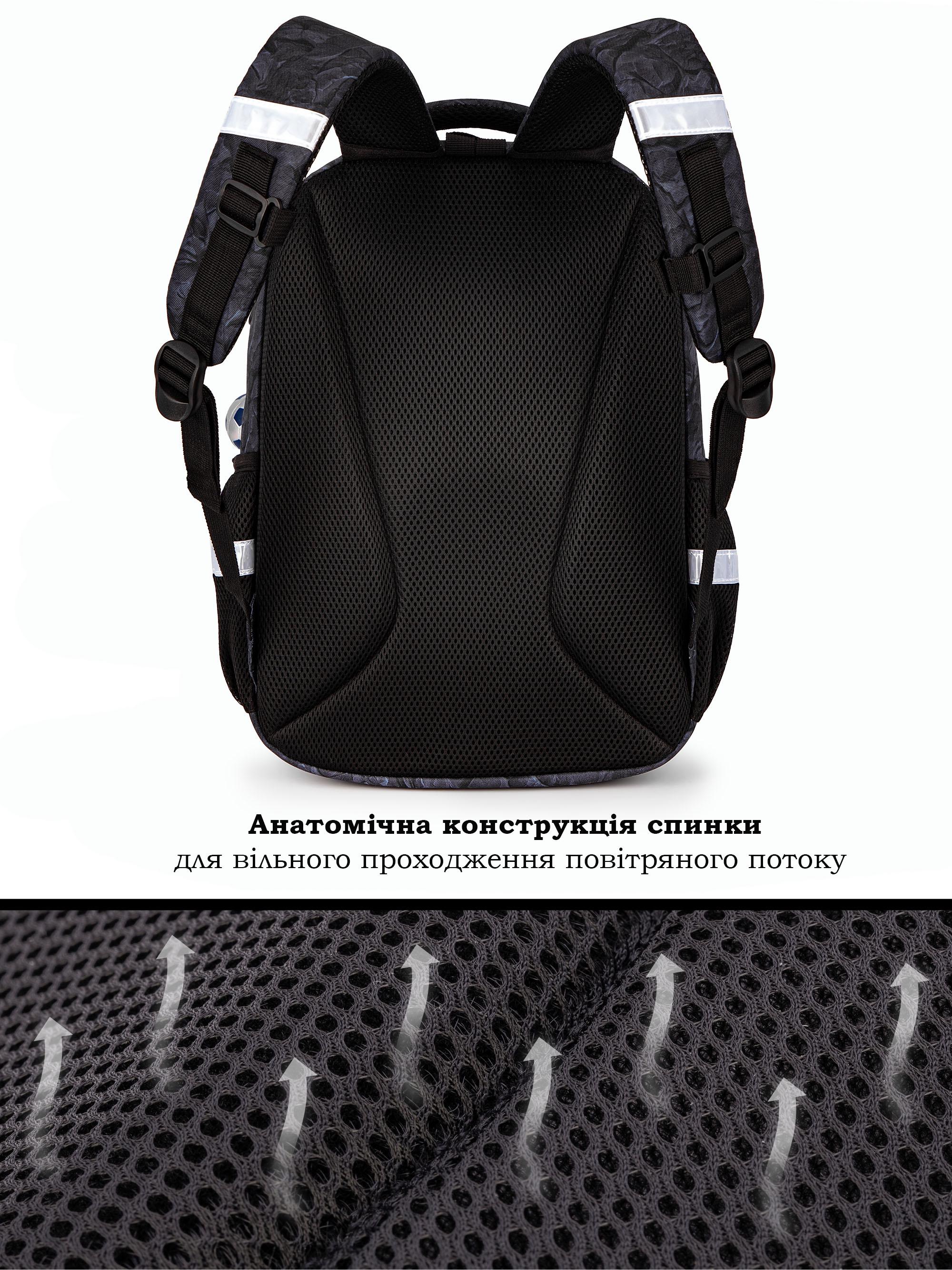 Шкільний рюкзак для хлопчика School Standard М'яч ортопедичний для першокласника 38х30х18 см (150-22) - фото 6