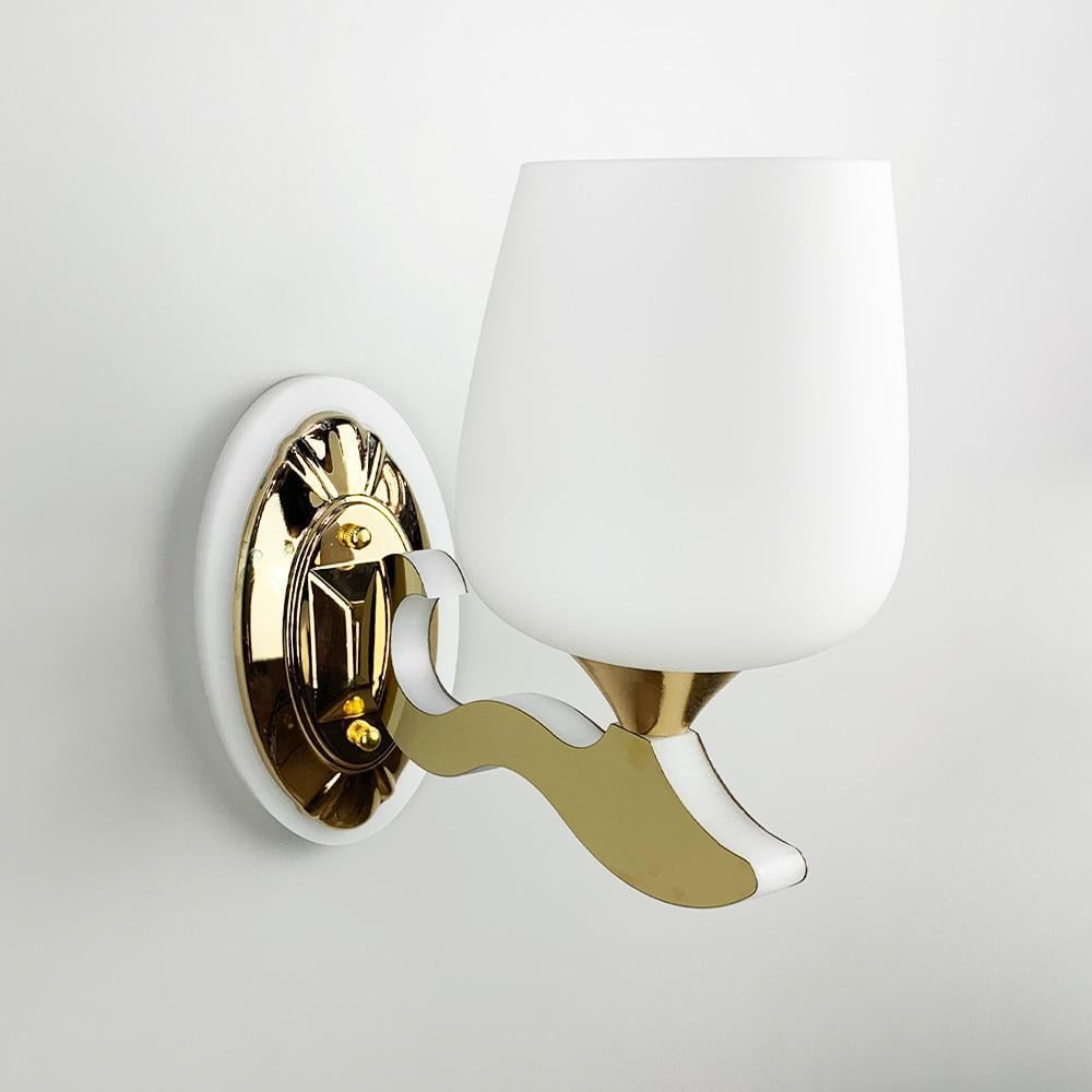 Бра Line.F 86517/1 GD с белым Золотой плафоном (2954_6113)