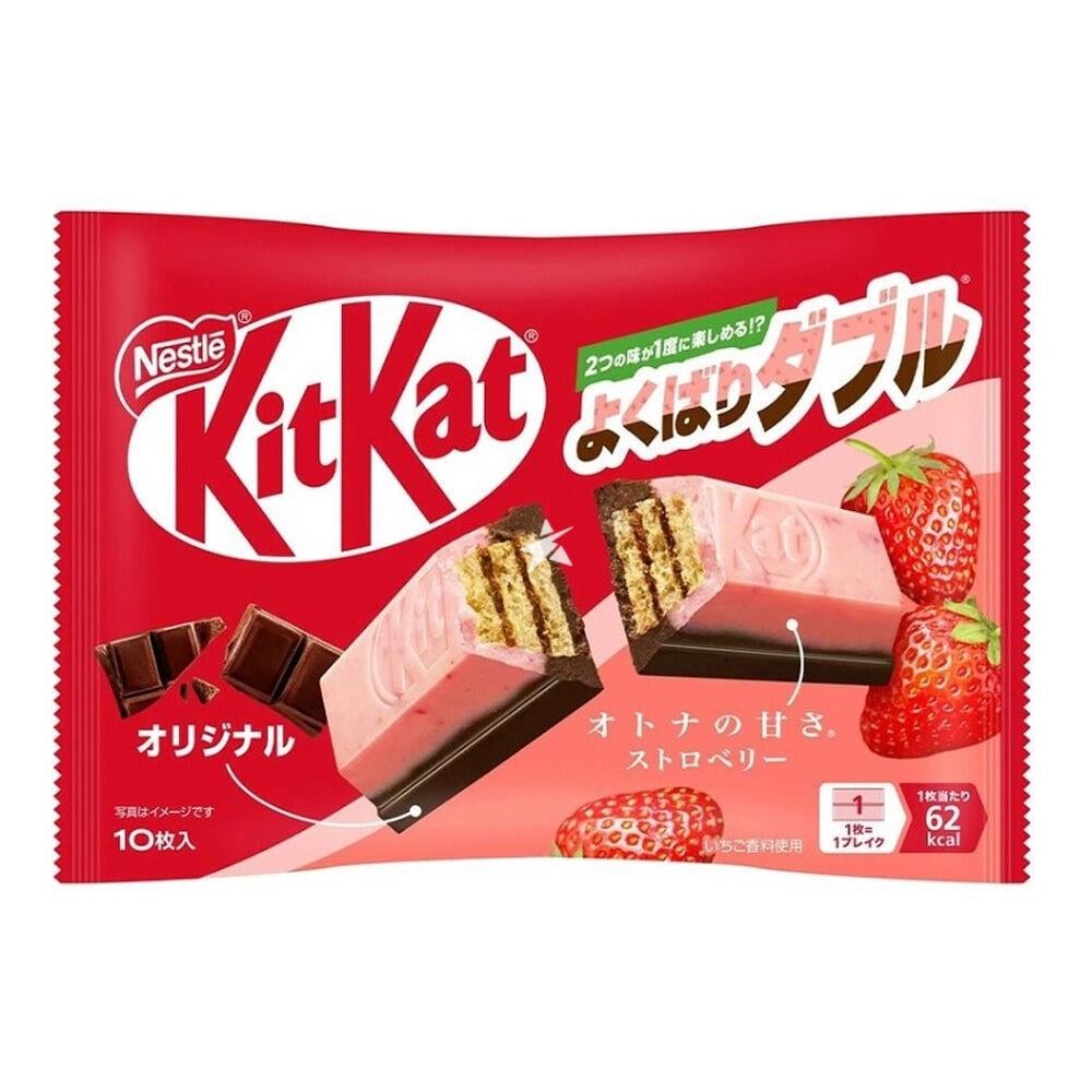 Вафлі Kit Kat Mini класичний шоколад та полуниця 10 шт.