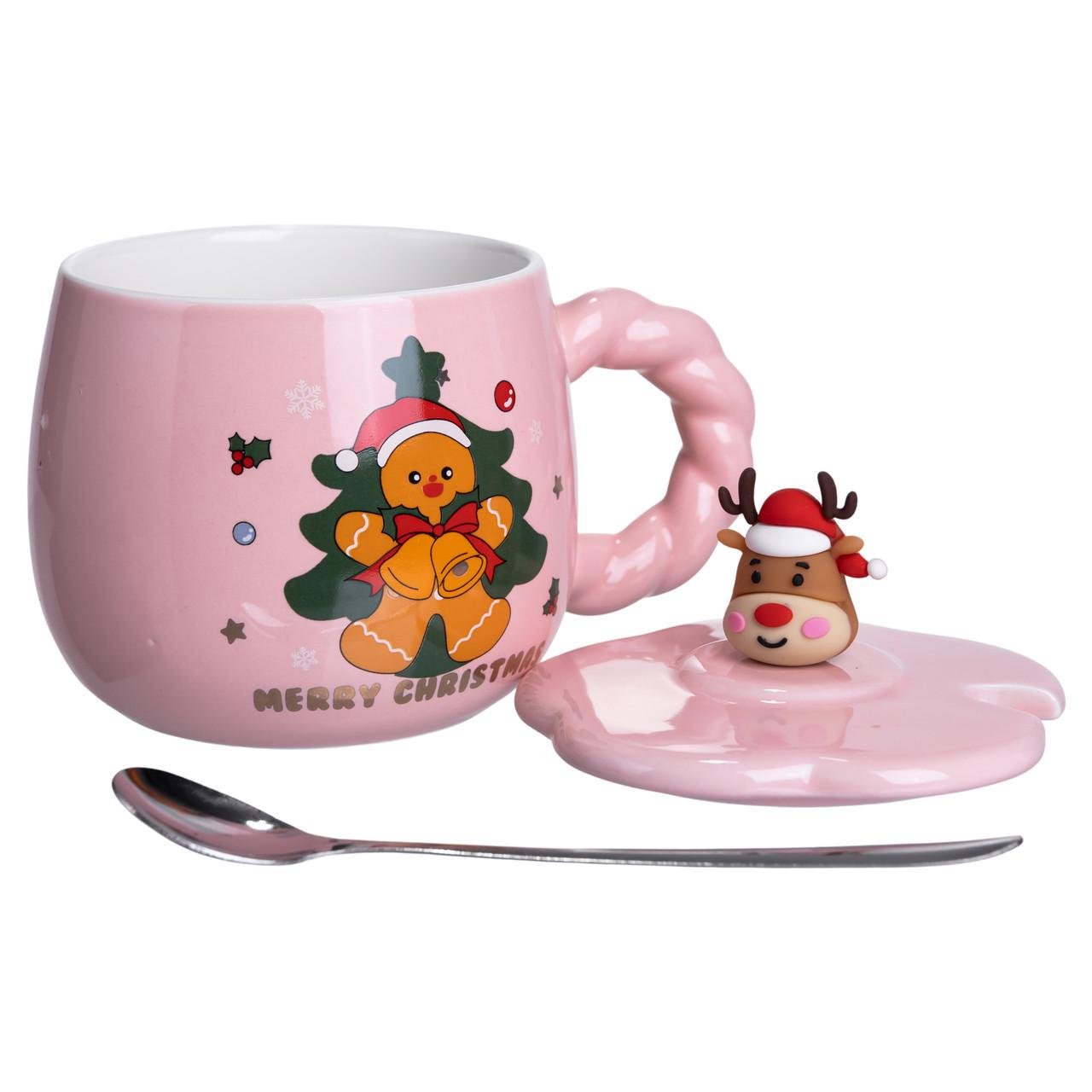 Чашка фарфоровая Gingerbread с крышкой 400 мл (FM-CS-20B) - фото 2 Чашка фарфоровая Gingerbread с крышкой 400 мл (FM-CS-20B) - фото 2