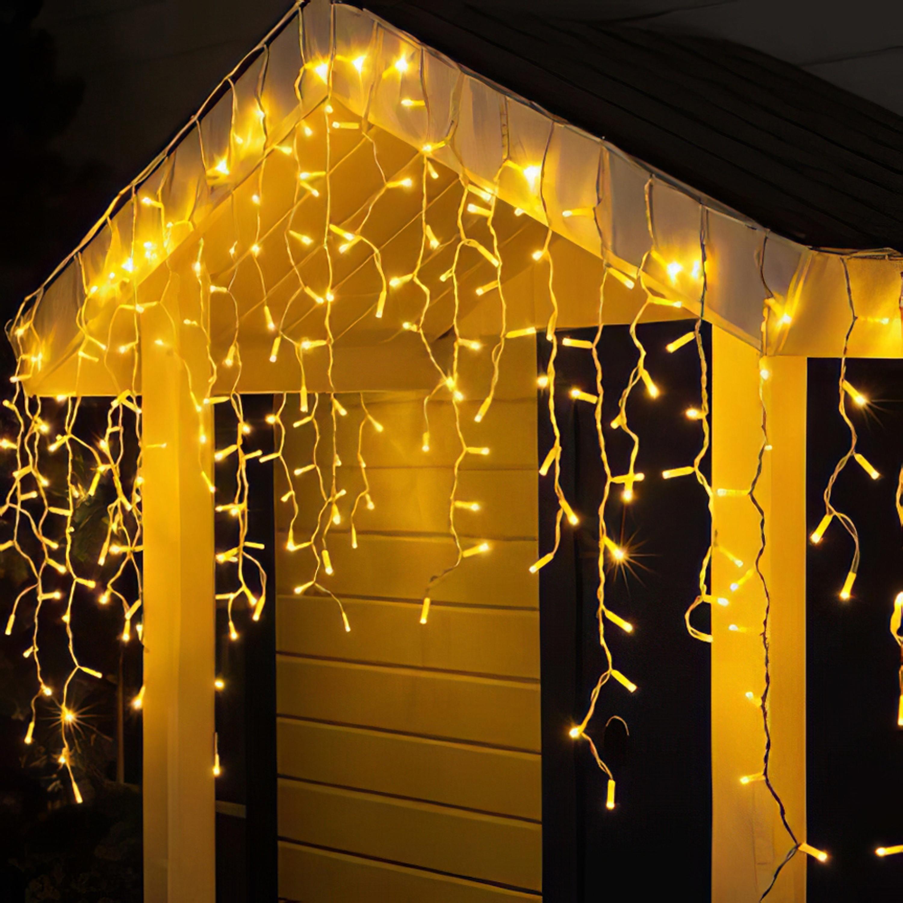 Гірлянда-бахрома світлодіодна 10 м 220V Білий теплий (WLS-QX-CL2132W10)