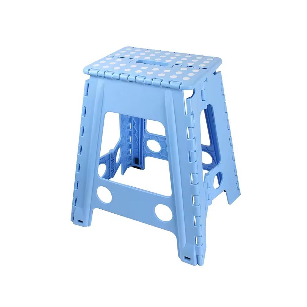 Табурет раскладной Stenson R94850-M пластиковый 40,5х34,5х45 см Голубой