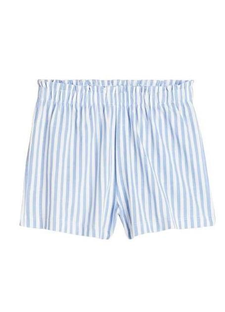 Шорты H&M в полоску 128 см Бело-голубой (1161859)