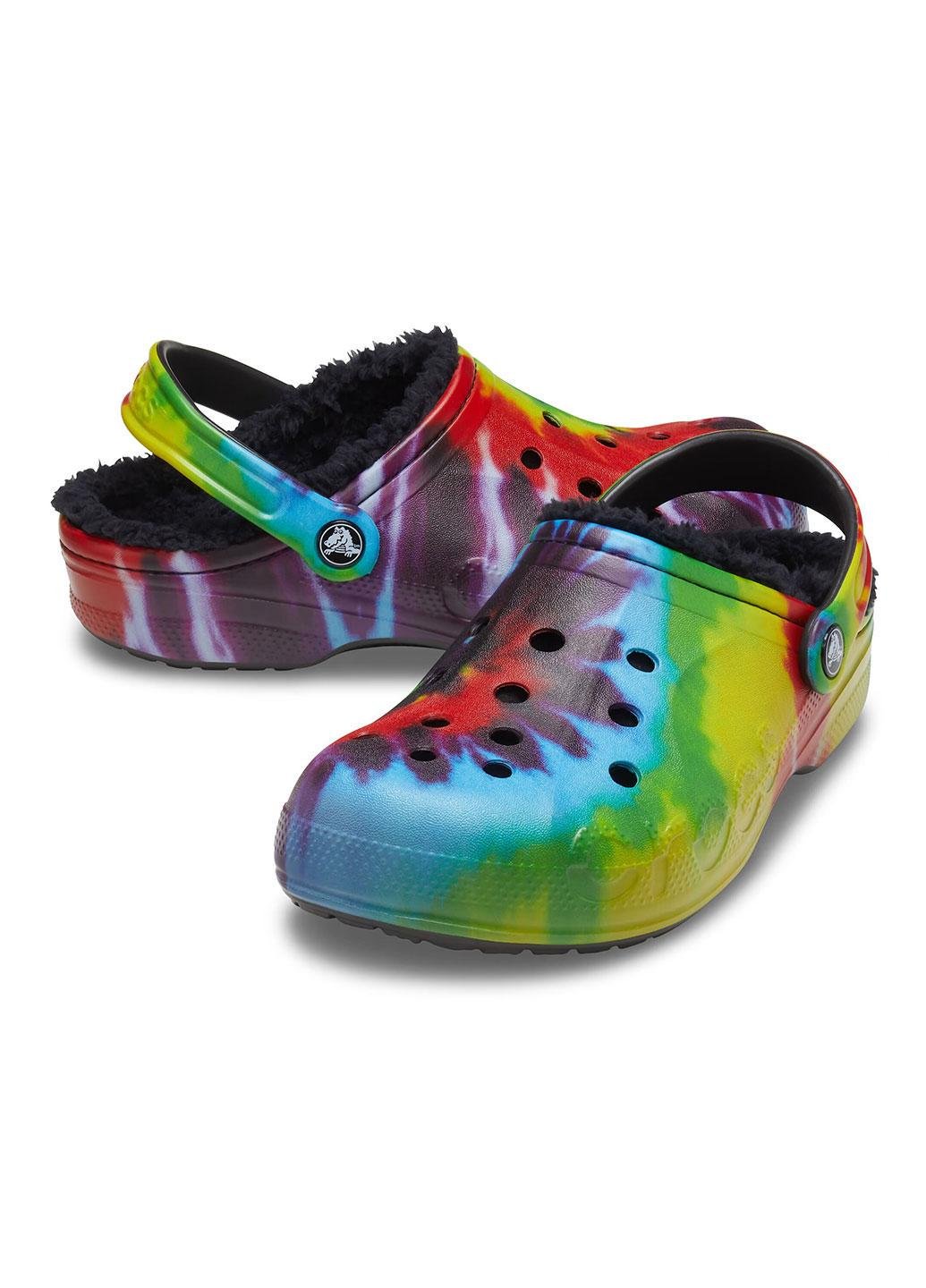 Сабо детские утепленные Crocs Classic Tie Dye Lined Clogs р. 25-26 15,5 см Разноцветный (191448814912)