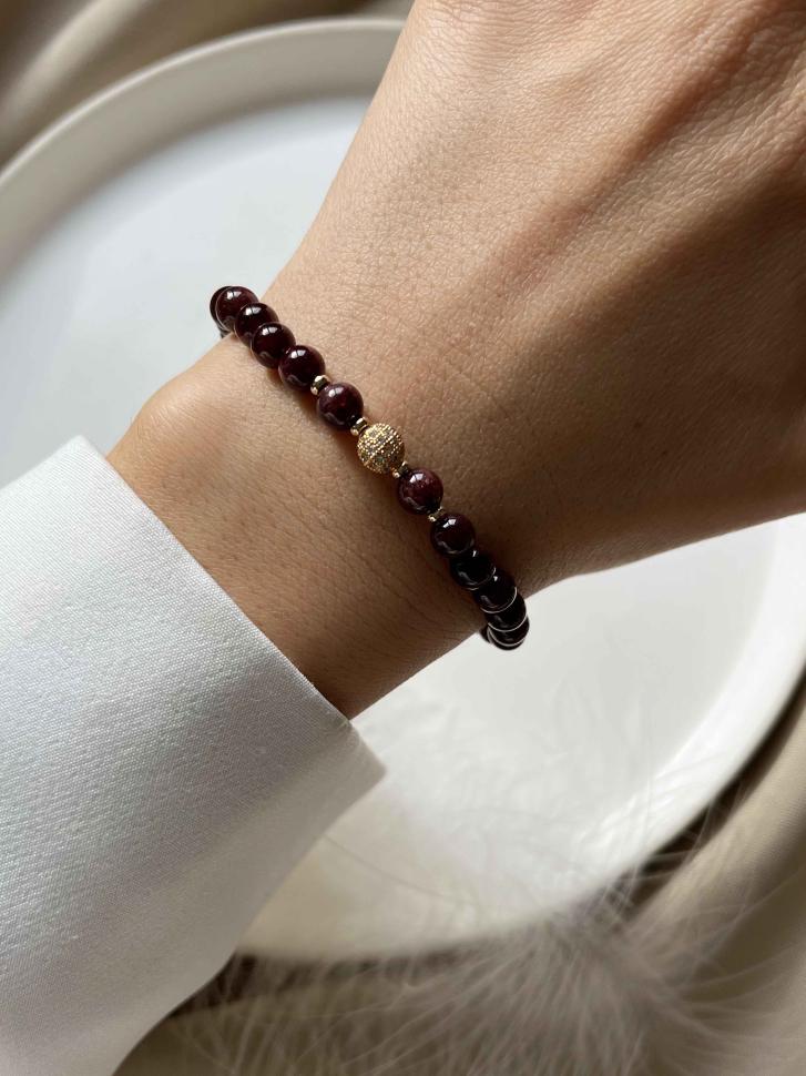 Браслет женский из натурального граната (4977)