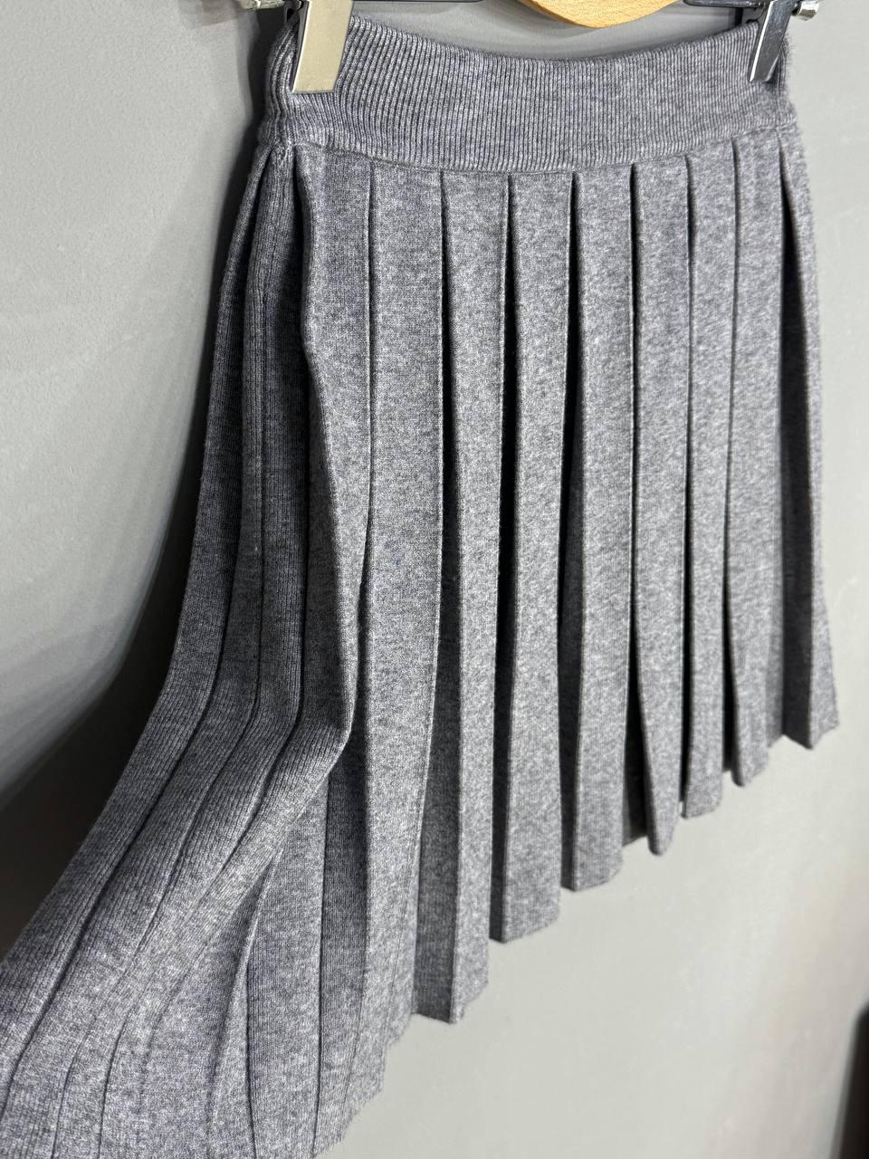 Юбка женская A-N 9956 вязаная теплая в складку на резинке OS Серый (4908) - фото 9 Юбка женская A-N 9956 вязаная теплая в складку на резинке OS Серый (4908) - фото 9